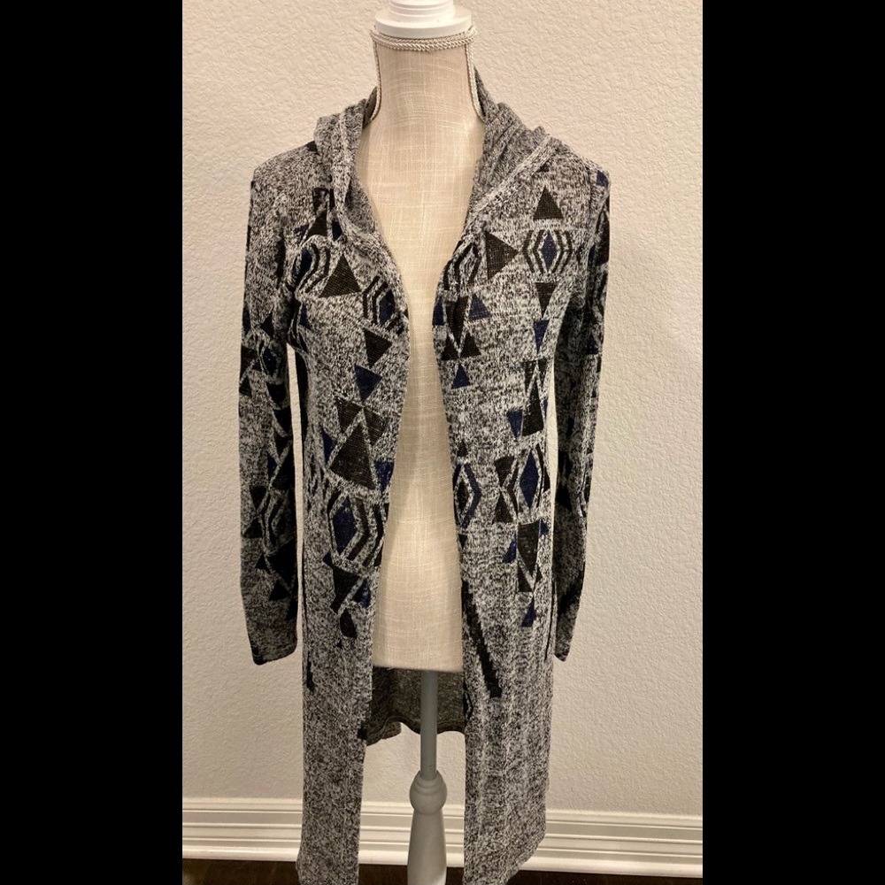 Long carding sweater